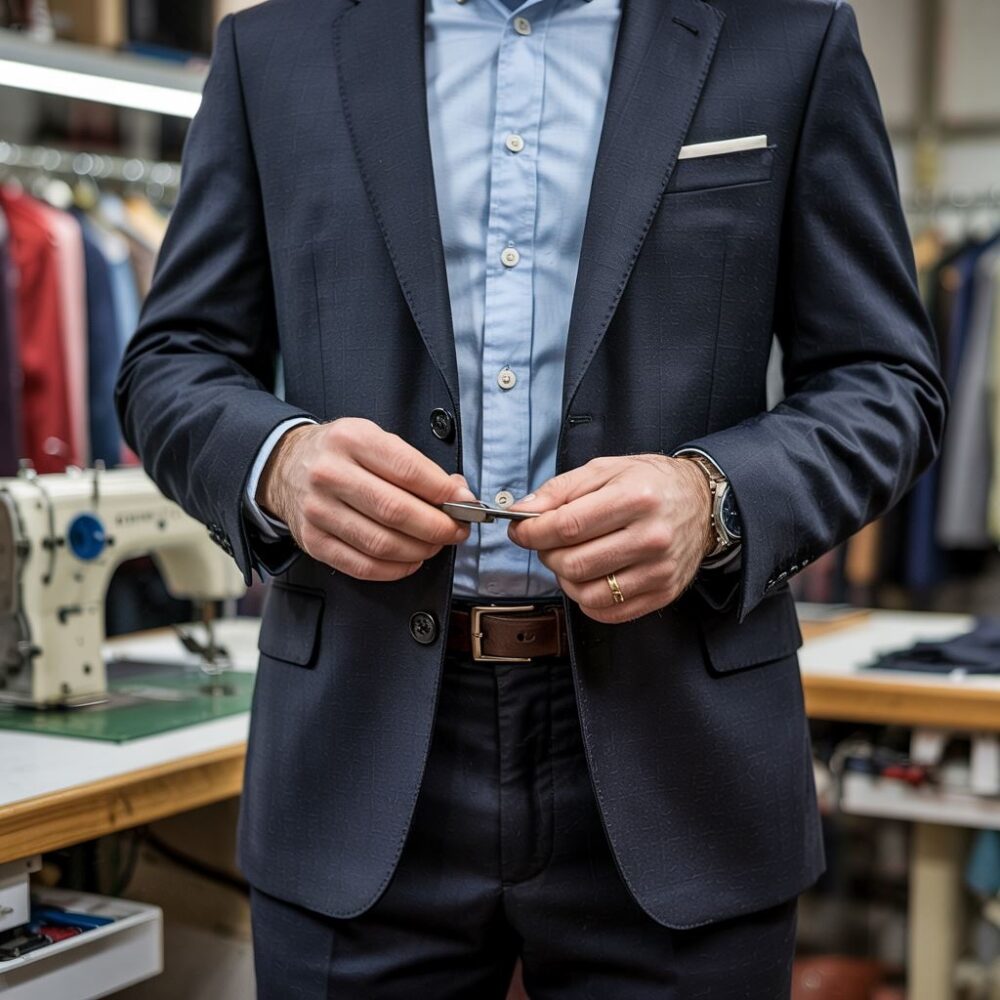 poszerzanie spodni garniturowych