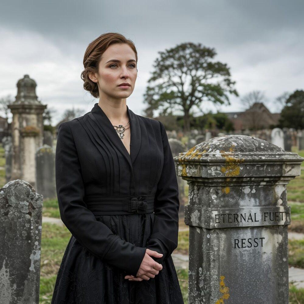 skromna sukienka żałobna