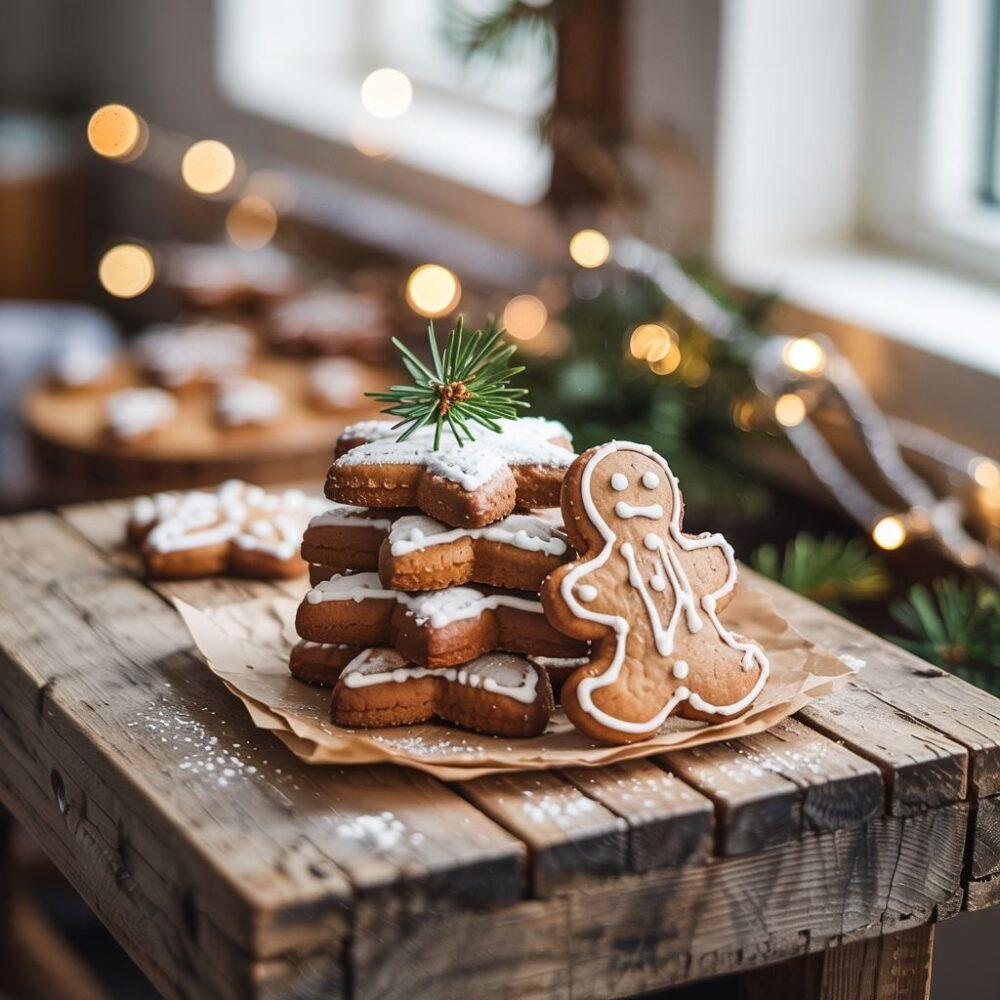 słodkie pierniki z cukrem pudrem