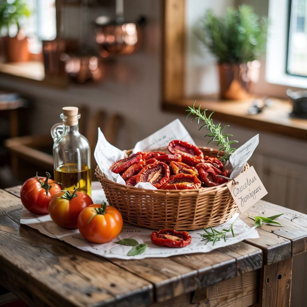 słoik z suszonymi pomidorami
