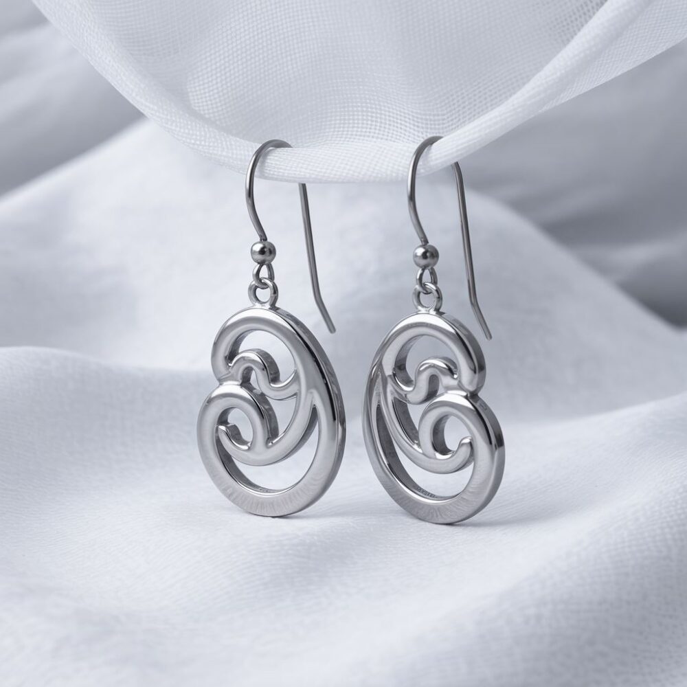 srebrne kolczyki wiszące