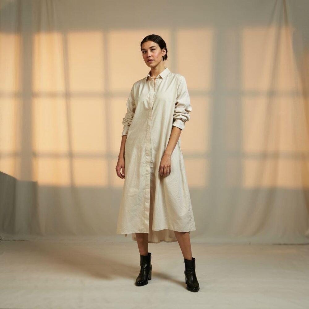 stylizacja z sukienką koszulową