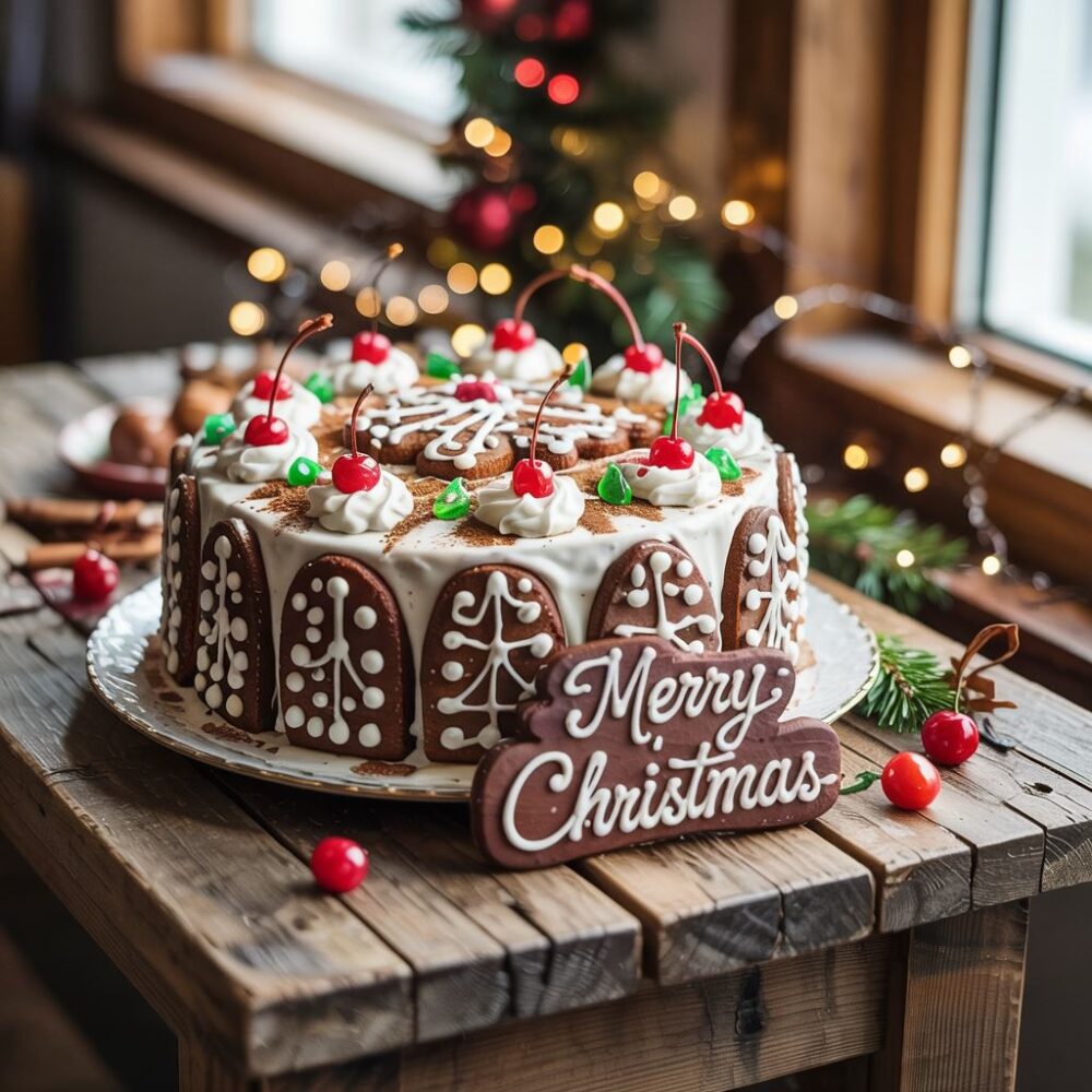 świąteczny stół z piernikiem