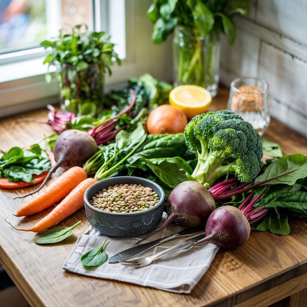 szpinak bogaty w żelazo