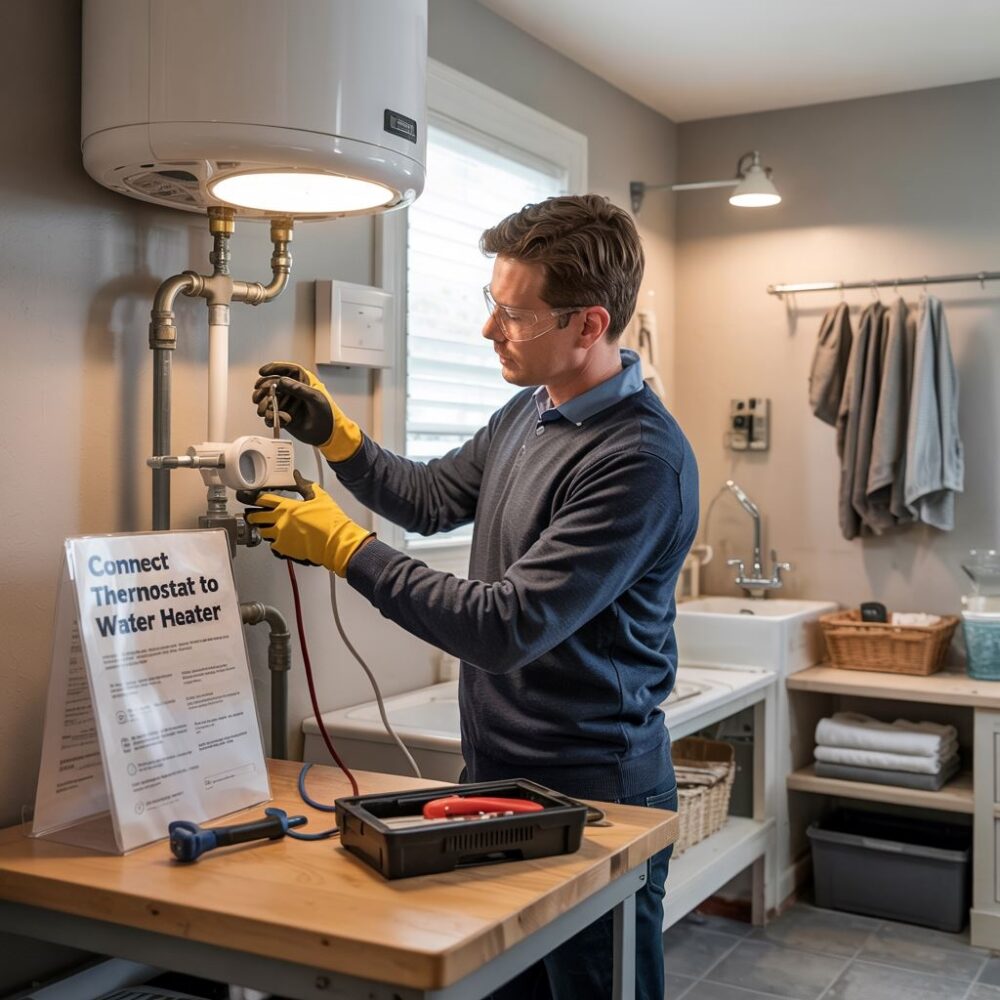 termoregulator przy bojlerze