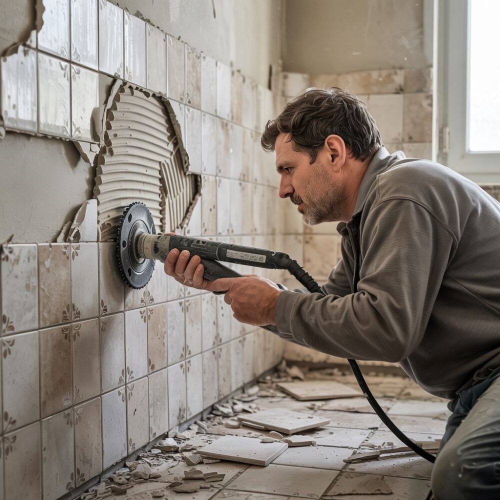 usuwanie kafelków bez uszkodzeń