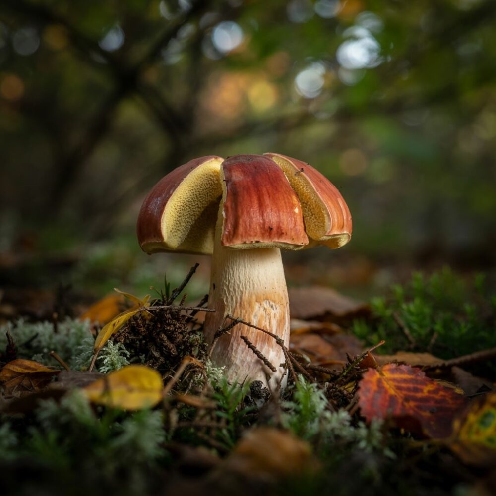 zajączek na ściółce leśnej