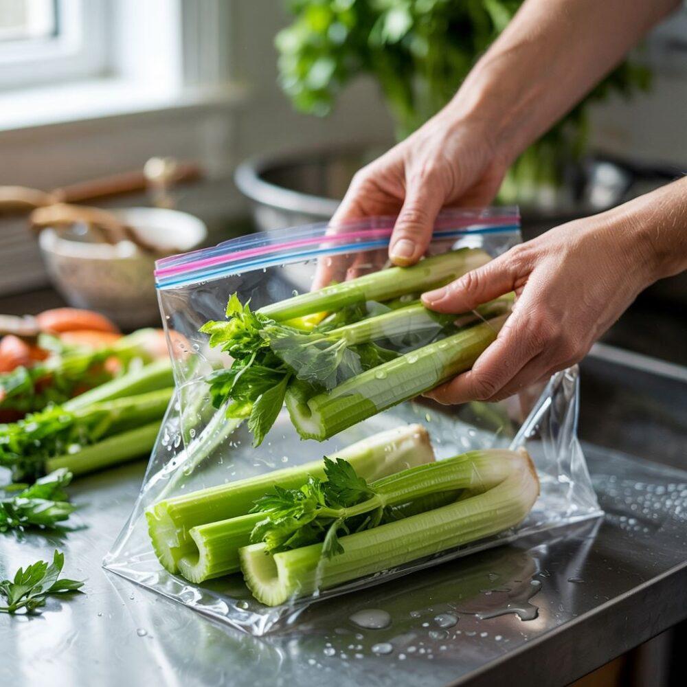 zamrażanie selera naciowego
